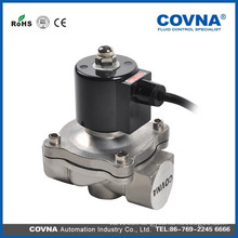 Professional fountain 2way brass stainless steel 1/4 inch water air oil hot water solenoid valve